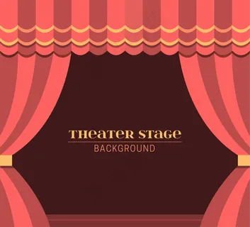 剧院舞台与窗帘背景
