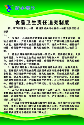 食品卫生责任追究制度cdr矢量模版下载