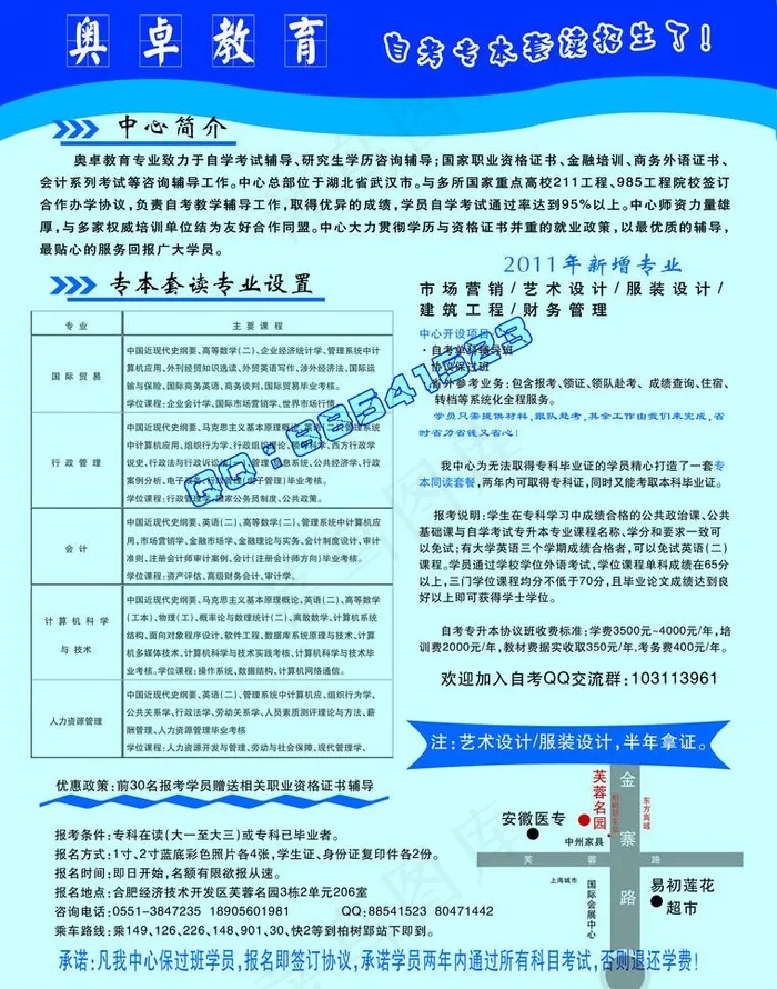 教育机构招生简章图片psd模版下载