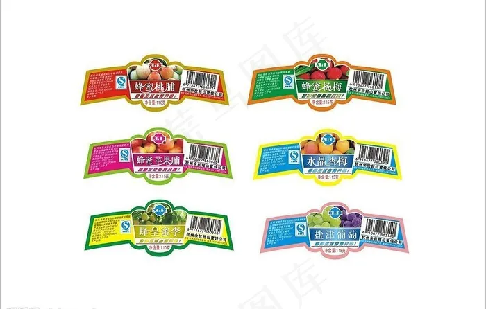 食品标签设计图片cdr矢量模版下载