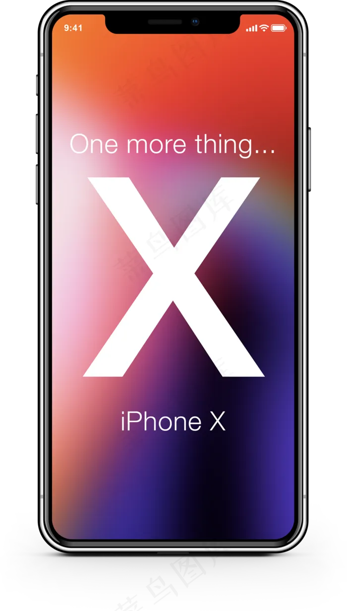 时尚全面屏iPhoneX产品实物,免抠元素(1374*2416px 72 dpi )psd模版下载