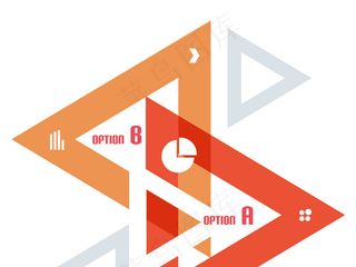 2017欧美时尚科技三角形信息图表...