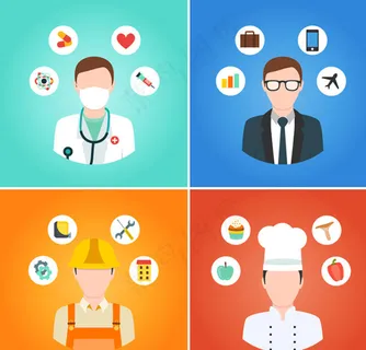 扁平化 职业人物图片 扁平化 职业人物图片
