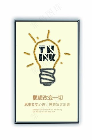 企业文化展板思想改变一切