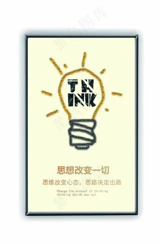 企业文化展板思想改变一切