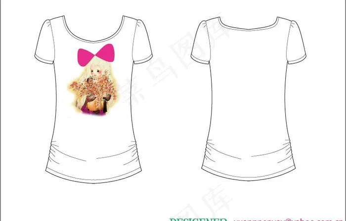 t shirt t恤 印花 可爱 ...ai矢量模版下载