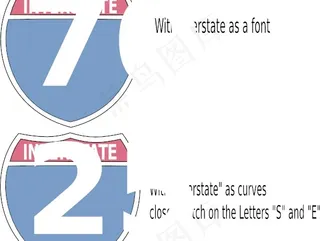 州际公路标志剪贴画