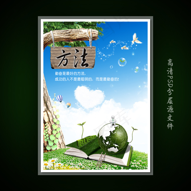 校园文化展板海报设计之方法(3543X4962(DPI:300))psd模版下载