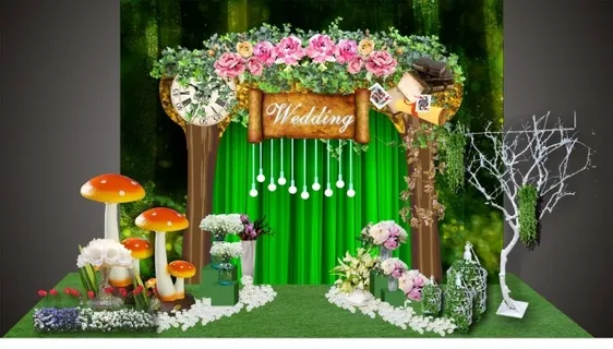 森系婚礼迎宾区设计