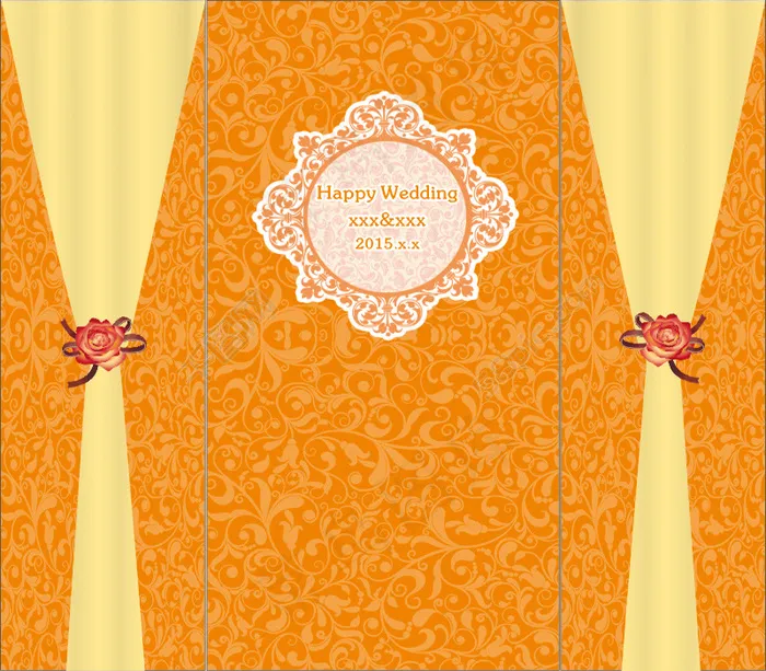 婚礼背景cdr矢量模版下载