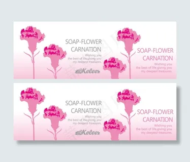粉色康乃馨横幅banner矢量图 ...