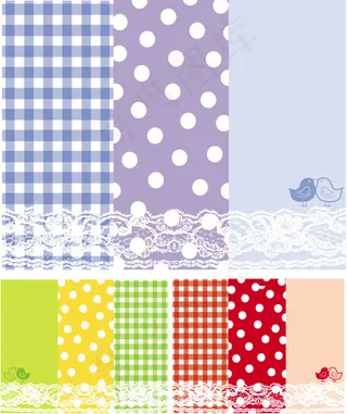 矢量素材可爱的格子背景