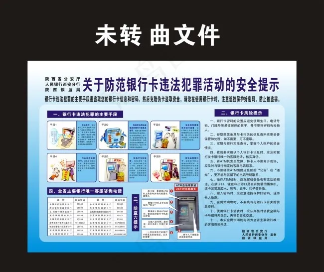关于防范银行卡违法犯罪活动的安全提...(700X500)cdr矢量模版下载