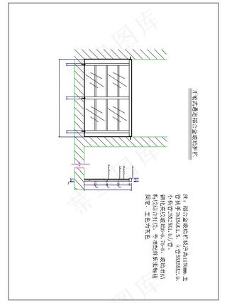开敞式通道铝合金玻璃护栏DWG