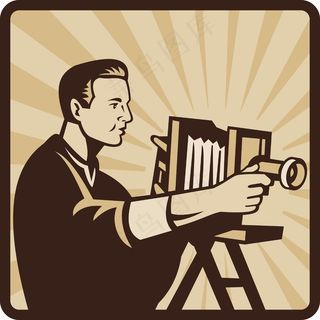 摄影师拍摄的老式相机的复古