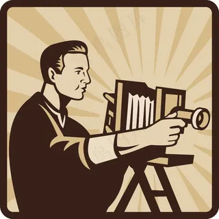 摄影师拍摄的老式相机的复古