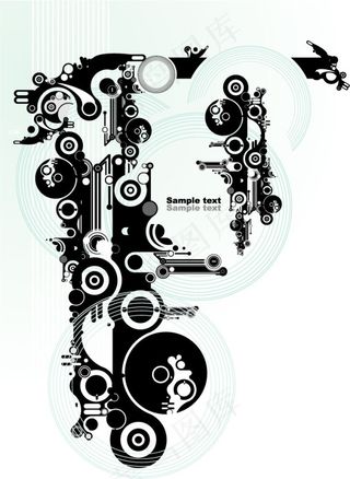 最新矢量花纹音乐元素