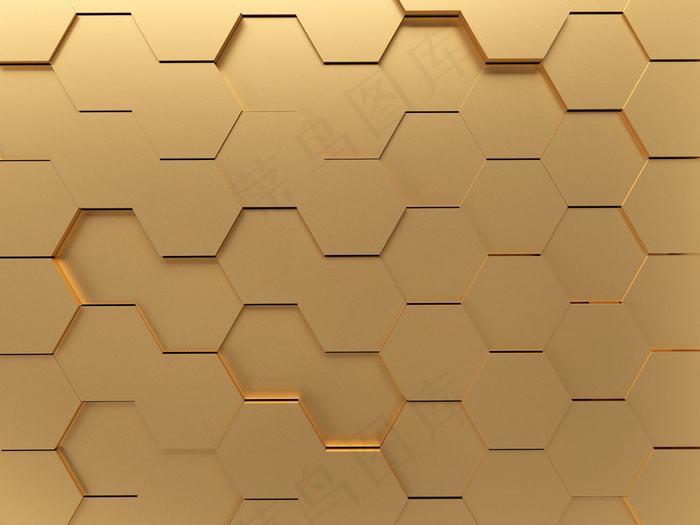 金色六边形背景图片