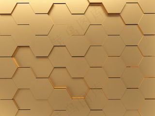 金色六边形背景图片