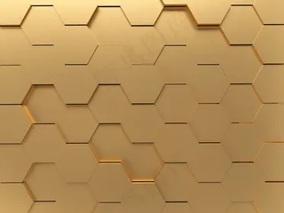 金色六边形背景图片