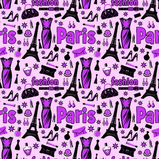 巴黎时尚拼图矢量图设计