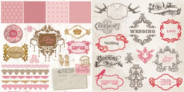 多款欧式底纹边框素材