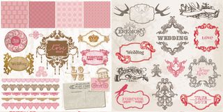 多款欧式底纹边框素材