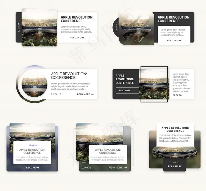 网站软件APP幻灯片灯箱相册效果界...psd模版下载