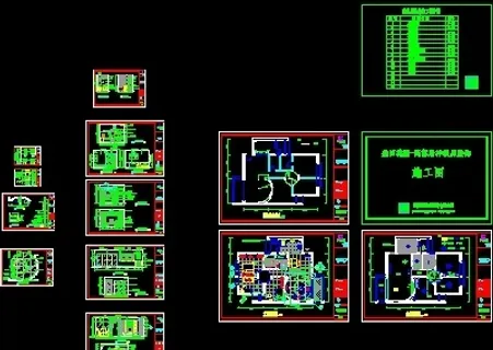 22套样板房cad施工设计方案图纸...