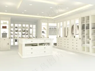 现代时尚更衣室效果图