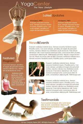 瑜珈健身网页设计