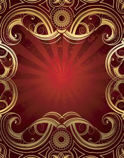 金叶线条丝绸鎏金矢量素材