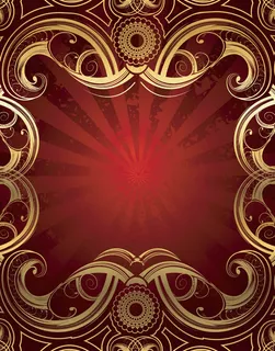 金叶线条丝绸鎏金矢量素材