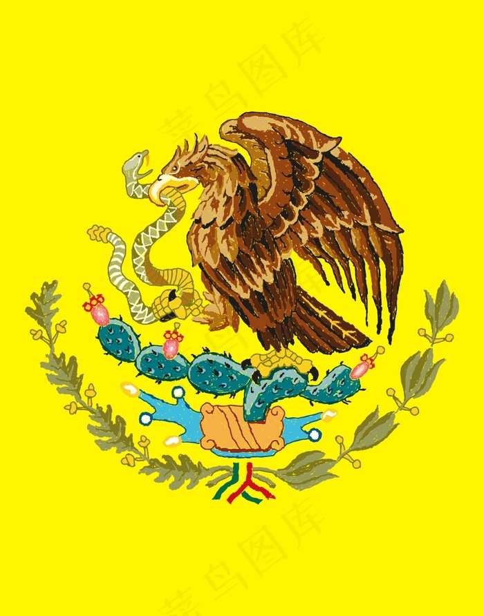 鹰抓蛇插画ai矢量模版下载