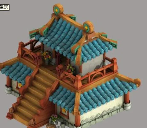 Q版游戏场景模型