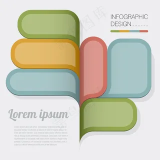 现代平面设计最小的图表结构矢量模板