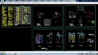 东莞四层高档私人别墅cad建筑施工...