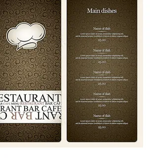 餐馆的菜单模板素材