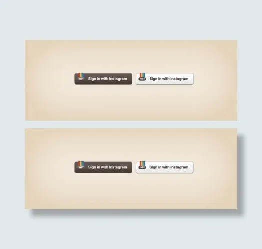 在Instagram按钮标志psd模版下载