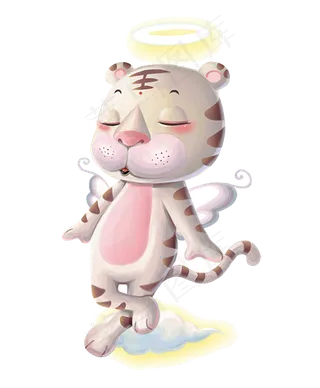 卡通老虎动物森林之王PNG背景免扣...