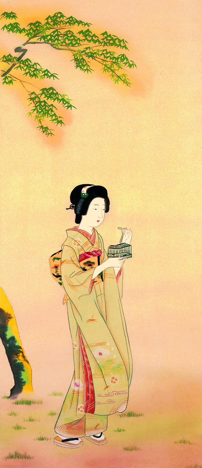 东洋侍女图片图 书画文字