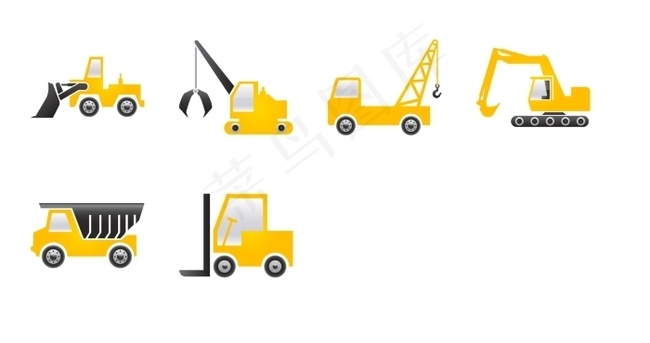 建筑机械工具图标下载