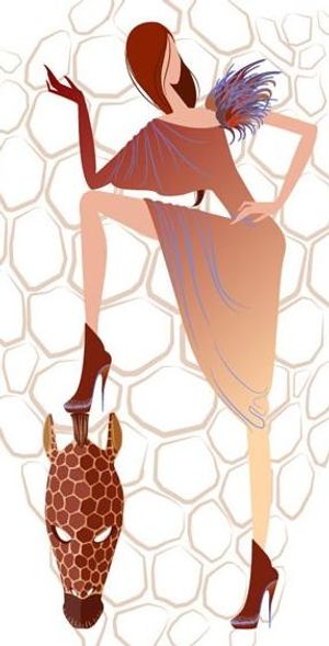 时尚创意女性插画图片