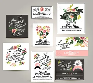 优雅花卉卡片图片