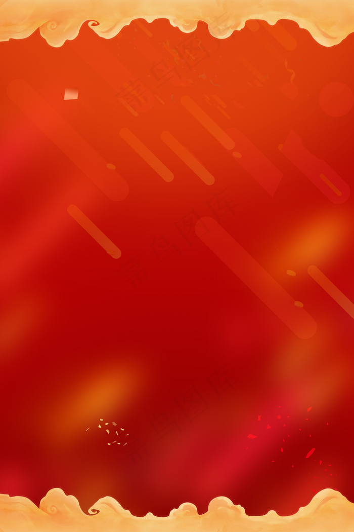 2018新年春节狗年红色喜庆海报背...