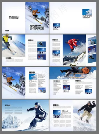 清新体育运动画册模板psd分层素材