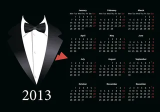 2013新年日历矢量素材06