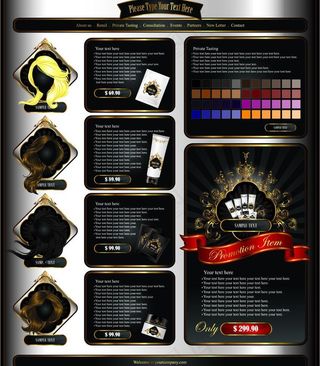 网页模板 女士护肤品图片