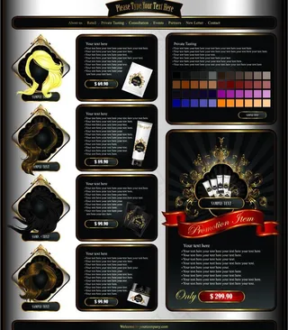 网页模板 女士护肤品图片