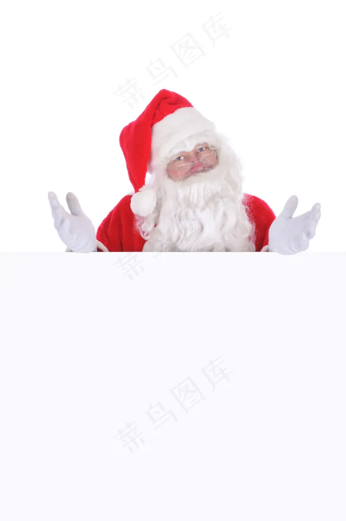 空白广告牌圣诞老人图片